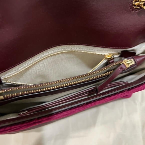 Tory Burch Kira Chevron Velvet Convertible Shoulder Bag - Picture 7 of 16